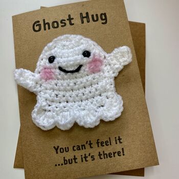 Ghost Hug Crochet Thinking Of You Card Handmade, 6 of 6