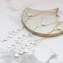 Bridal Coin Pearl Lariat Back Drop Necklace, thumbnail 4 of 12