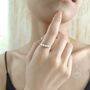 Genuine Freshwater Pearl Infinity Ring Sterling Silver, thumbnail 2 of 10