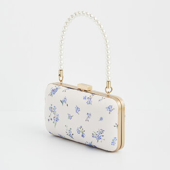Cream Forget Me Not Pearl Handle Clutch, 5 of 7