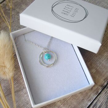 Turquoise Circles Necklace, 4 of 5