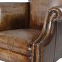 Distressed Aged Leather Armchair, thumbnail 2 of 2