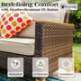 199.1cm Wide L Shaped Premium All Weather Wicker Sofa, thumbnail 7 of 10
