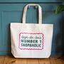 Personalised 'Shopaholic' Tote Bag, thumbnail 1 of 3