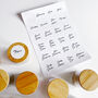 Small Round White Script Waterproof Personalised Labels, thumbnail 2 of 10