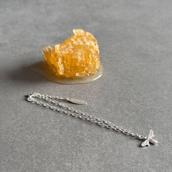 Bee Charm Sterling Silver Bracelet, 2 of 12