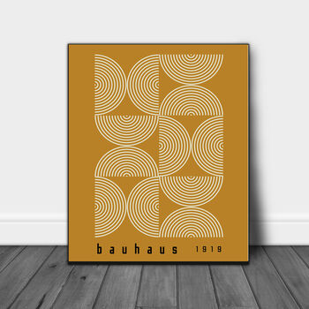 Bauhaus Mustard Abstract Art Print, 2 of 4