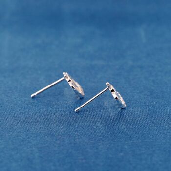 925 Sterling Silver Crown Stud Earrings, 4 of 7