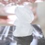 Rose Quartz / Clear Quartz Rabbit Carved Gemstone, thumbnail 3 of 7