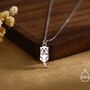 Otter Pendant Necklace And Stud Earrings In Sterling Silver, thumbnail 5 of 12