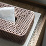 Marbury Taupe Rectangle Rattan Tissue Box Cover, thumbnail 3 of 3