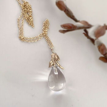 Willow Twig Necklace With Crystal Quartz, 3 of 4