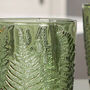 Four Embossed Fern Green Highball Glasses, thumbnail 5 of 9