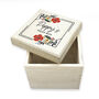 Personalised Gardener's Floral Frame Wooden Seed Box, thumbnail 2 of 3