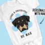 Rottweiler Dog Baby Onesie, thumbnail 2 of 6