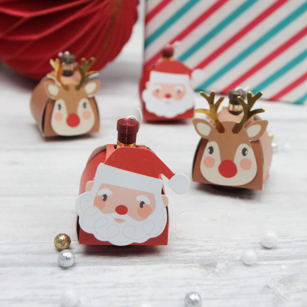 Christmas Santa And Reindeer Party Poppers By Postbox Party ...