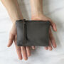 Fair Trade Leather Zip Coin Purse Contrast Lining, thumbnail 10 of 12