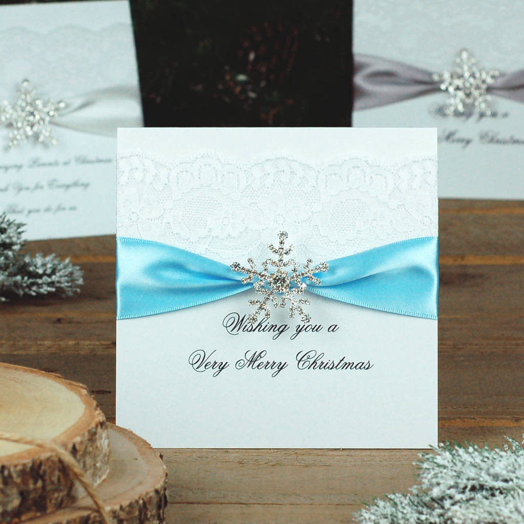 Luxury Personalised Christmas Card Snowflake By The Luxe Co | notonthehighstreet.com