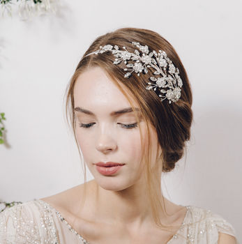 Crystal And Pearl Vintage Wedding Headband Etta, 4 of 9