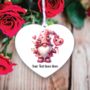 Personalised Gonk Gnome 'Hearts' Decoration, thumbnail 2 of 2