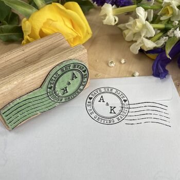 Save The Date Rubber Stamp – Wedding Postmark, 2 of 8