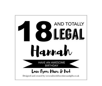 Personalised 18th Birthday Champagne/Prosecco Label, 5 of 8