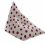 Hand Painted And Re Purposed Linen Bean Bag Chair Polka Dot, thumbnail 10 of 11