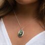 Engraved Sterling Silver Oval Locket Necklace, thumbnail 4 of 8