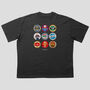 Crystal Palace Football Beer Mats Oversized T Shirt, thumbnail 1 of 10