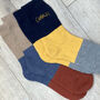 Men's Embroidered Colour Block Bed Socks, thumbnail 5 of 5