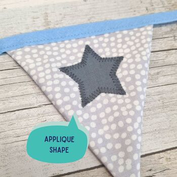 Personalised Bunting Custom Fabric Large Flags, 12 of 12