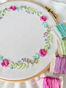 Floral Hoop Embroidery Kit, 3 of 4