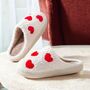 Red Love Heart Plush Slippers, thumbnail 5 of 5