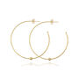 Large Handmade 18ct Gold Vermeil Hoops With Single Bead, thumbnail 2 of 5