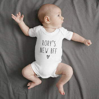 Personalised Name New Best Friend Bodysuit, 4 of 6