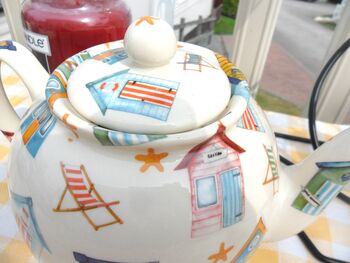 Six Cup Teapot In Beach Hut Design, 9 of 9