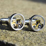 Gold Tractor Cufflinks, thumbnail 1 of 3