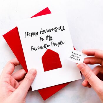 Personalised Favourite People Anniversary Card, 2 of 5
