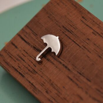 Sterling Silver Umbrella Stud Earrings, 4 of 12