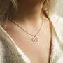 Sterling Silver Large Third Eye Chakra Pendant Necklace, thumbnail 4 of 6