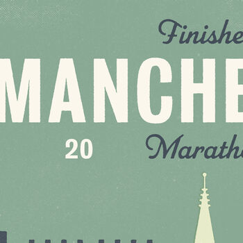 Personalised Manchester Marathon Print, Unframed, 3 of 4