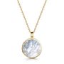 Mother Of Pearl Modern Round Locket – 18 K Gold Plate, thumbnail 1 of 10