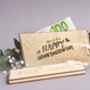 Personalised Honeymoon Wooden Money Gift Envelopes, thumbnail 1 of 7