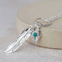 Sterling Silver Large Feather Necklace, thumbnail 1 of 4