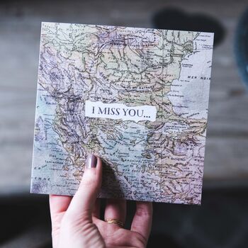 I Miss You Map Card, 3 of 3