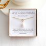 Golden Birthday Gift, Freshwater Pearl Necklace, Personalised Birthday Milestone, thumbnail 1 of 8