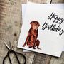Happy Birthday Labrador Card, thumbnail 3 of 4