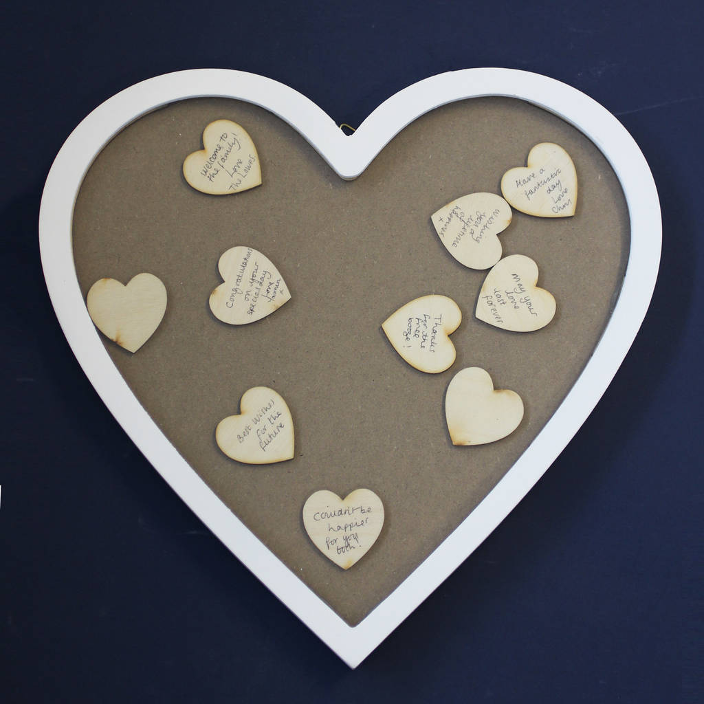 wedding guest book heart frame by posh totty designs interiors