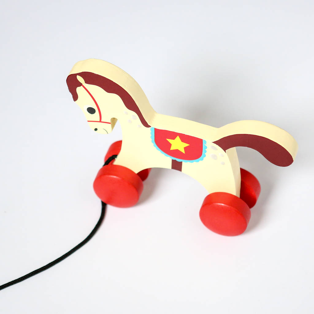 Wooden Pull Along Toy By Berylune