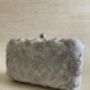 White Grey Handcrafted Rectangular Clutch Bag, thumbnail 4 of 10